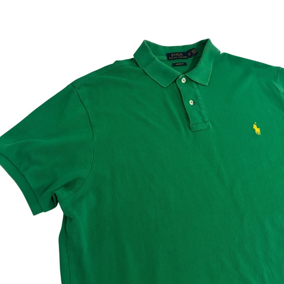 Polo Ralph Lauren Other - Polo Ralph Lauren Polo Shirt Mens XL Kelly Green Yellow Pony Logo Preppy School
